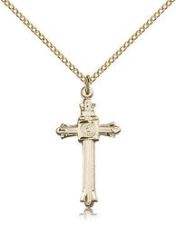 Gold Filled Cross Medal Pendant" itemprop="image
