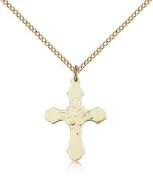 Gold Filled Cross Medal Pendant" itemprop="image