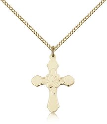 Gold Filled Cross Medal Pendant" itemprop="image