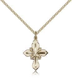 Gold Filled Cross Medal Pendant" itemprop="image