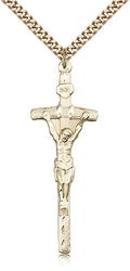 Gold Filled Crucifix Medal Pendant" itemprop="image