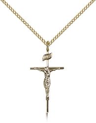 Gold Filled Crucifix Medal Pendant" itemprop="image