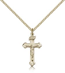 Gold Filled Crucifix Medal Pendant" itemprop="image