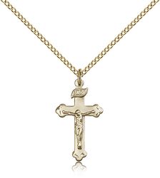 Gold Filled Crucifix Medal Pendant" itemprop="image