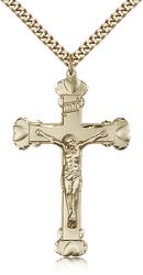 Gold Filled Crucifix Medal Pendant" itemprop="image