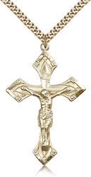 Gold Filled Crucifix Medal Pendant" itemprop="image