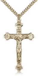 Gold Filled Crucifix Medal Pendant" itemprop="image