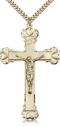 Gold Filled Crucifix Medal Pendant" itemprop="image