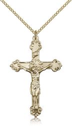 Gold Filled Crucifix Medal Pendant" itemprop="image