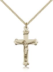 Gold Filled Crucifix Medal Pendant" itemprop="image