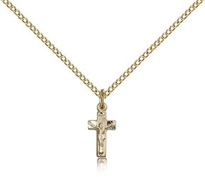 Gold Filled Crucifix Medal Pendant" itemprop="image