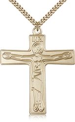 Gold Filled Cursillio Cross Medal Pendant" itemprop="image