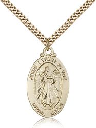 Gold Filled Divine Mercy Medal Pendant" itemprop="image