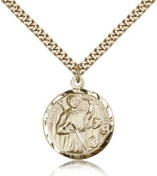 Gold Filled Genesius Medal Pendant" itemprop="image