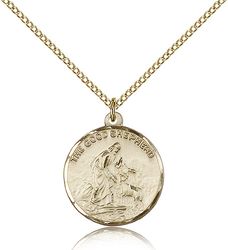 Gold Filled Good Shepherd Medal Pendant" itemprop="image