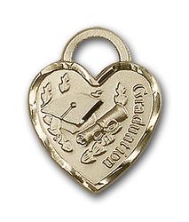 Gold Filled Graduation Heart Medal Pendant" itemprop="image