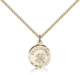 Gold Filled Graduation Medal Pendant" itemprop="image