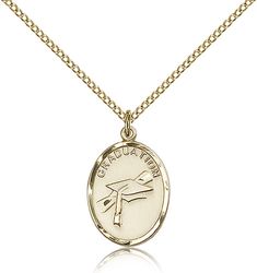 Gold Filled Graduation Medal Pendant" itemprop="image