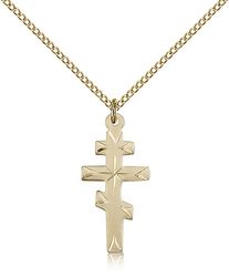 Gold Filled Greek Orthadox Cross Medal Pendant" itemprop="image