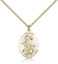 Gold Filled Guardian Angel Medal Pendant" itemprop="image