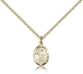 Gold Filled Guardian Angel Medal Pendant" itemprop="image