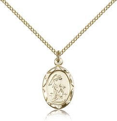 Gold Filled Guardian Angel Medal Pendant" itemprop="image