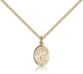 Gold Filled Guardian Angel Patron Saint Medal Pendant - Small" itemprop="image