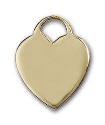 Gold Filled Heart Medal Pendant" itemprop="image