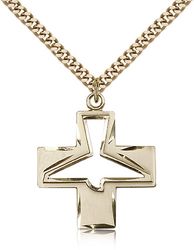 Gold Filled Holy Spirit Medal Pendant" itemprop="image