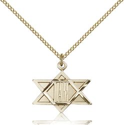 Gold Filled I Am Star Medal Pendant" itemprop="image