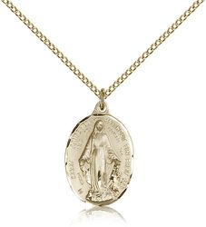 Gold Filled Immaculate Conception Medal Pendant" itemprop="image