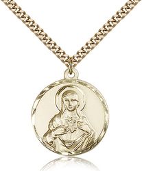 Gold Filled Immaculate Heart of Mary Medal Pendant" itemprop="image