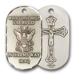 Gold Filled Iraq - Navy Medal Pendant" itemprop="image