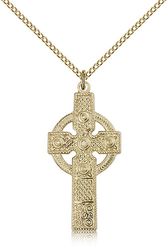 Gold Filled Kilklispeen Cross Medal Pendant" itemprop="image