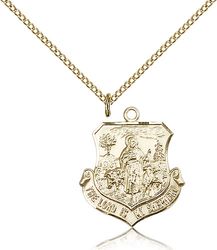 Gold Filled Lord Is My Shepherd Medal Pendant" itemprop="image