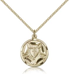 Gold Filled Lutheran Medal Pendant" itemprop="image