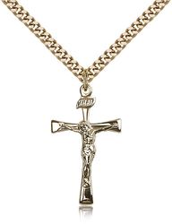 Gold Filled Maltese Crucifix Medal Pendant" itemprop="image