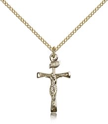 Gold Filled Maltese Crucifix Medal Pendant" itemprop="image