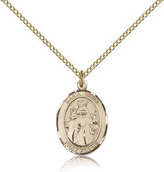 Gold Filled Maria Stein Patron Saint Medal Pendant - Medium" itemprop="image