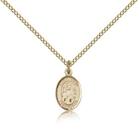 Gold Filled Maria Stein Patron Saint Medal Pendant - Small" itemprop="image