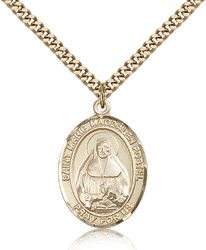 Gold Filled Marie Magdalen Postel Patron Saint Medal Pendant - Large" itemprop="image