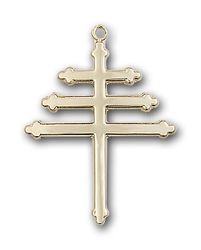 Gold Filled Marionite Cross Medal Pendant" itemprop="image