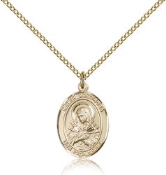 Gold Filled Mater Dolorosa Patron Saint Medal Pendant - Medium" itemprop="image