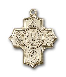 Gold Filled Millennium Crucifix Medal Pendant" itemprop="image