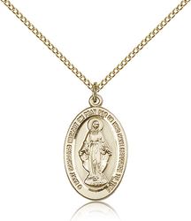 Gold Filled Miraculous Medal Pendant" itemprop="image