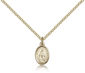 Gold Filled Miraculous Medal Pendant" itemprop="image