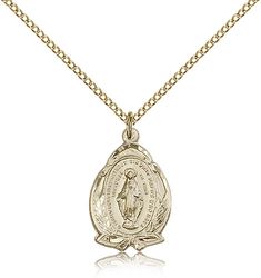 Gold Filled Miraculous Medal Pendant" itemprop="image