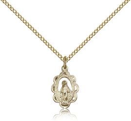 Gold Filled Miraculous Medal Pendant" itemprop="image