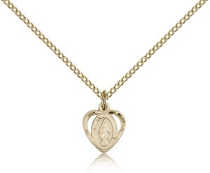 Gold Filled Miraculous Medal Pendant" itemprop="image