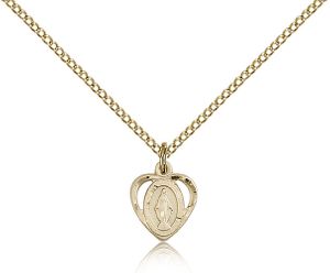 Gold Filled Miraculous Medal Pendant" itemprop="image